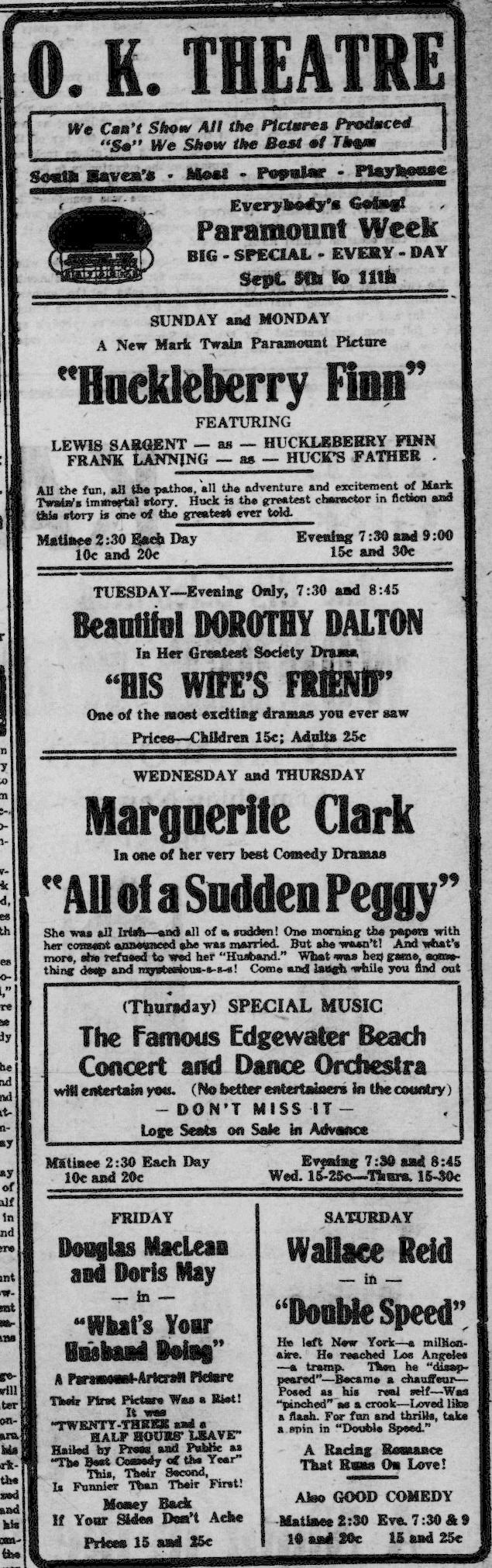 O.K. Theater - Sep 04 1920